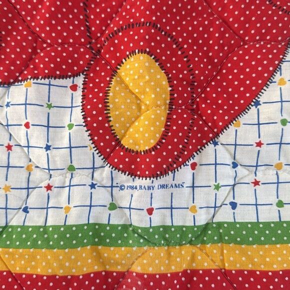 Baby Dreams Vintage 1984 Infant Crib Quilt Rainbow Gender Neutral OS - Picture 2 of 9